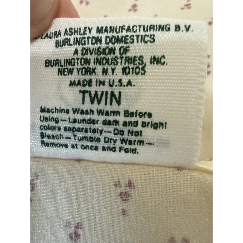 Vintage Laura Ashley Sheets Twin Sanford Court Flat & Fitted Only No Pillowcases
